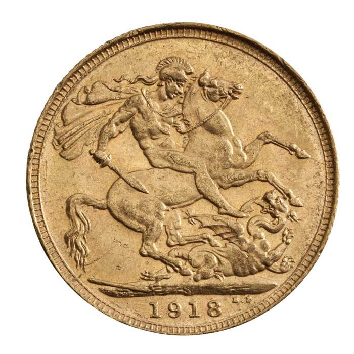1918 George V Sovereign, Sydney Mint Mark