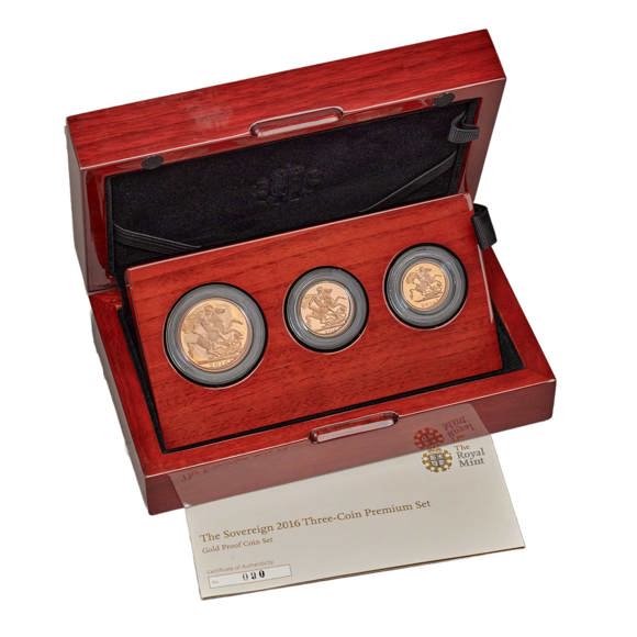 2016 Elizabeth II 3-Coin Sovereign Premium Proof Set