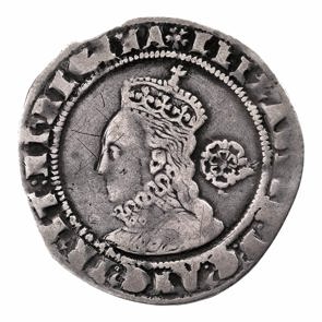 1558-1603 Elizabeth I Silver Sixpence