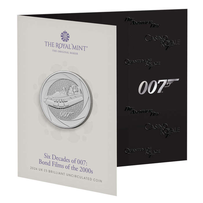 Bond Films of the 2000s 2024 UK £5 Brilliant Uncirculated Coin