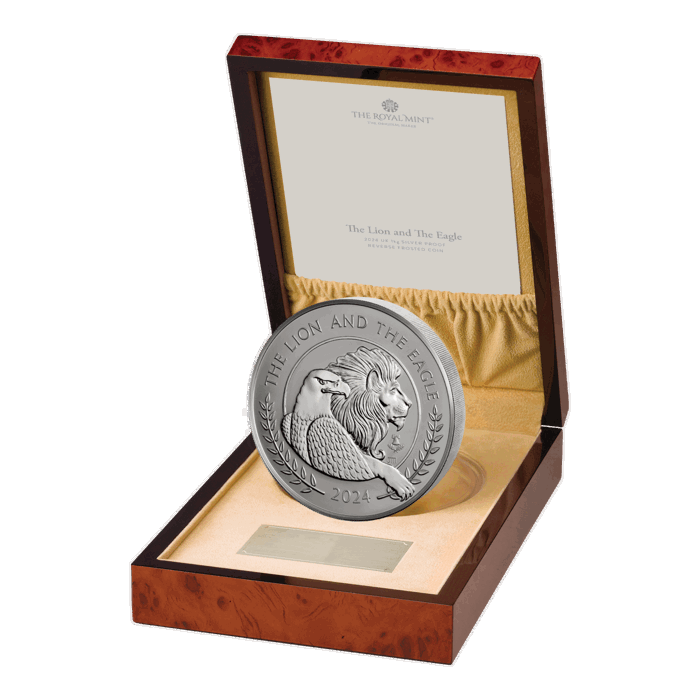 The Lion and The Eagle 2024 UK 1kg Silver Proof Coin