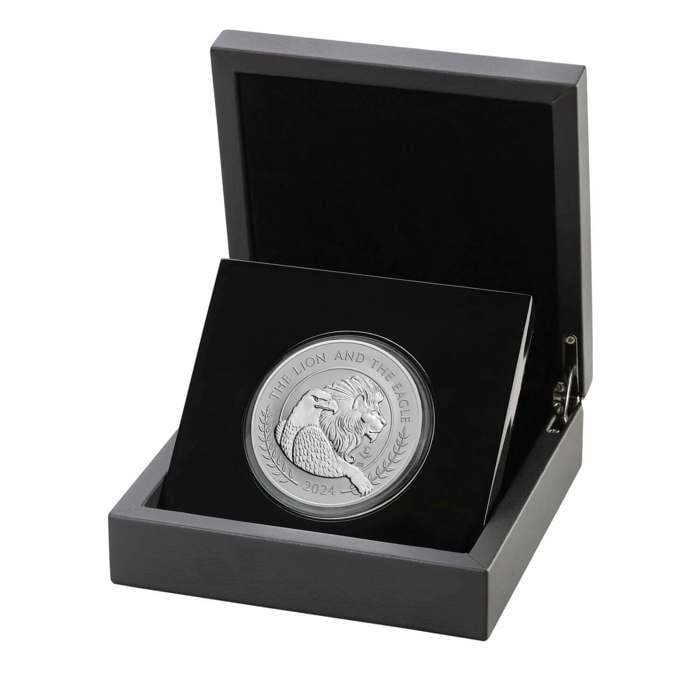 The Lion and The Eagle 2024 UK 5oz Silver Proof Coin  