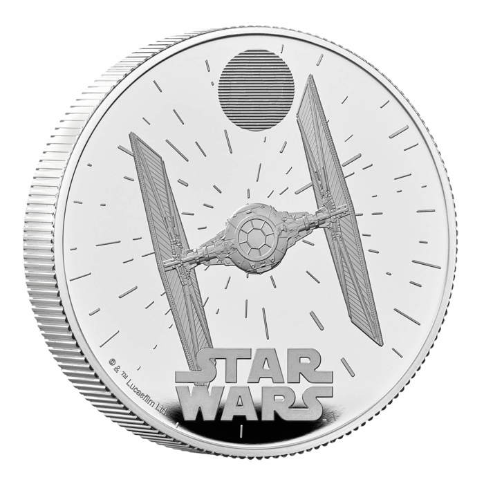 Star Wars TIE Fighter 2024 UK 2oz Silver Proof Coin 