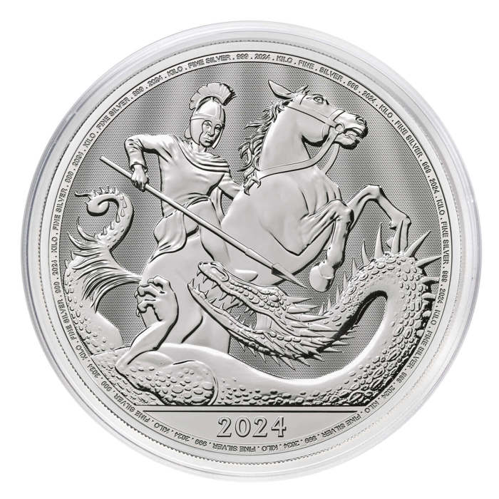 St George and the Dragon 2024 Kilo Silver Bullion Coin