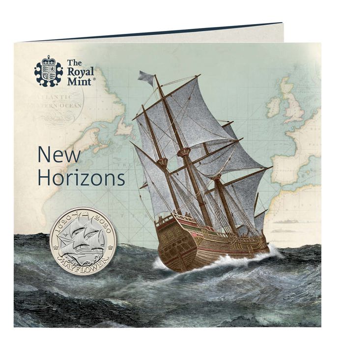 Mayflower 2020 UK £2 Brilliant Uncirculated Coin