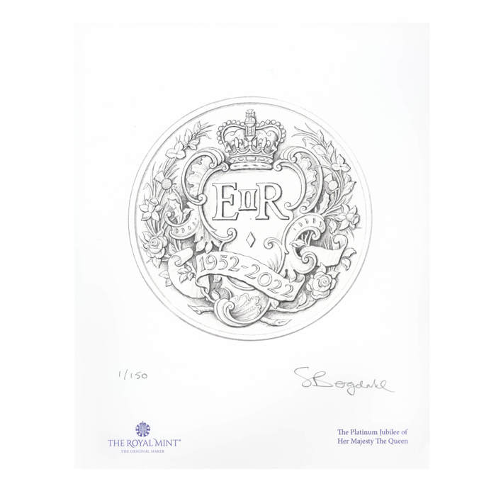 The Platinum Jubilee of Her Majesty The Queen 2022 5oz+ Limited Edition Print by John Bergdahl