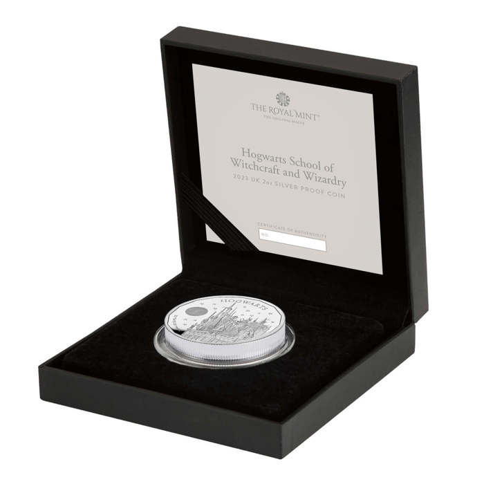 Hogwarts 2023 UK 2oz Silver Proof Coin