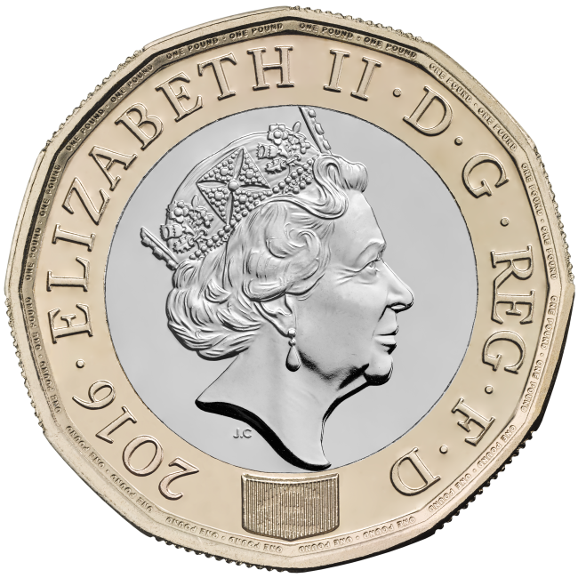 United Kingdom £1 coin obverse