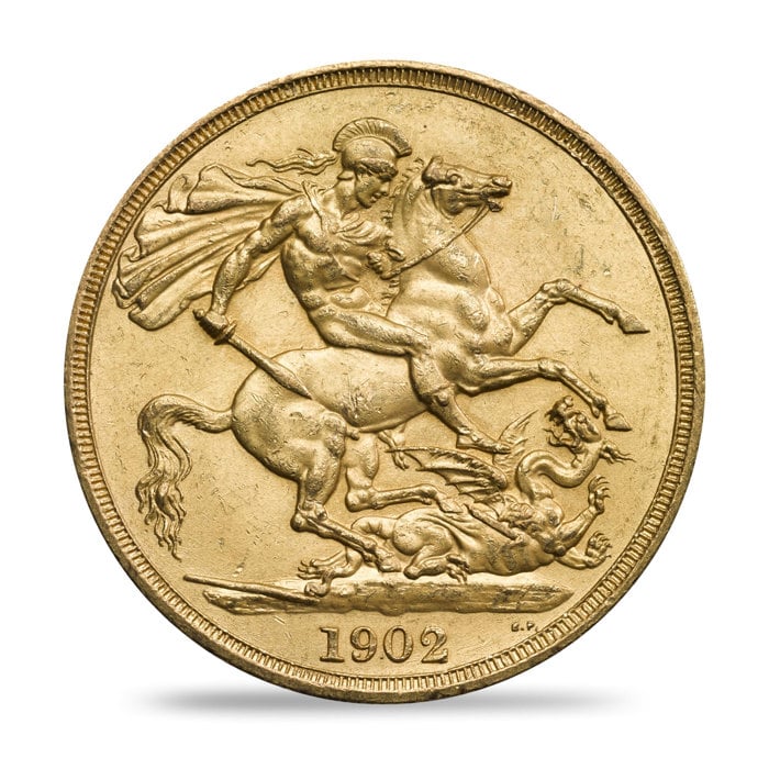 1902 Edward VII Gold Double Sovereign Coin